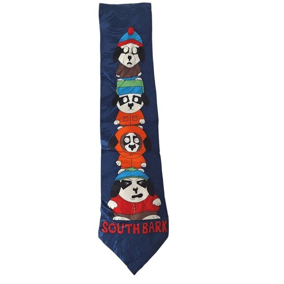 Big Dogs South Bark Parody Humor Funny Cartoon Novelty Silk Necktie - Picture 4 of 7